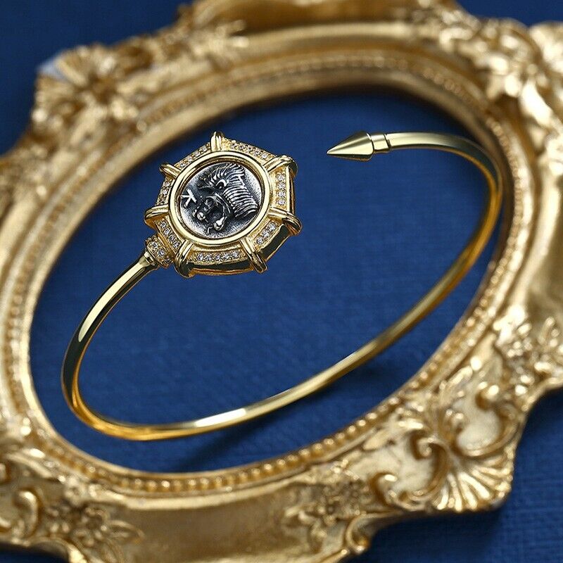 Roaring Lion Bangle Bracelet D1009