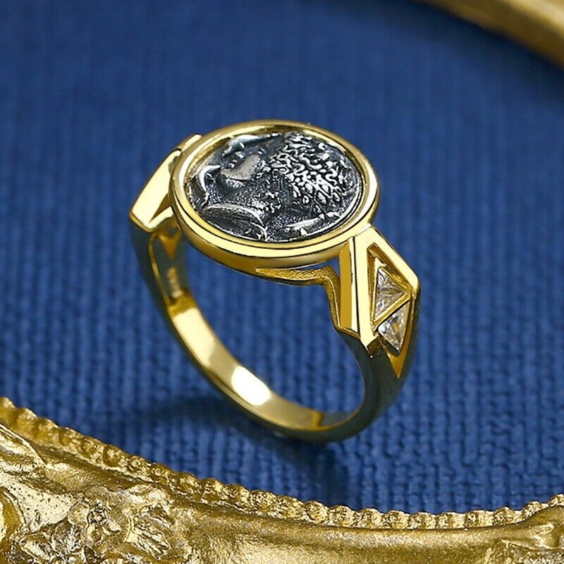 Greek Arethusa Ancient Coin Ring R1048