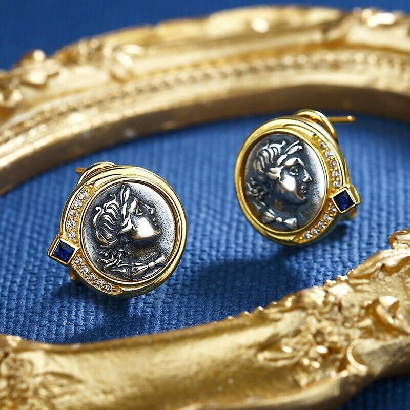 Artemis Greek Coin Earrings E1041