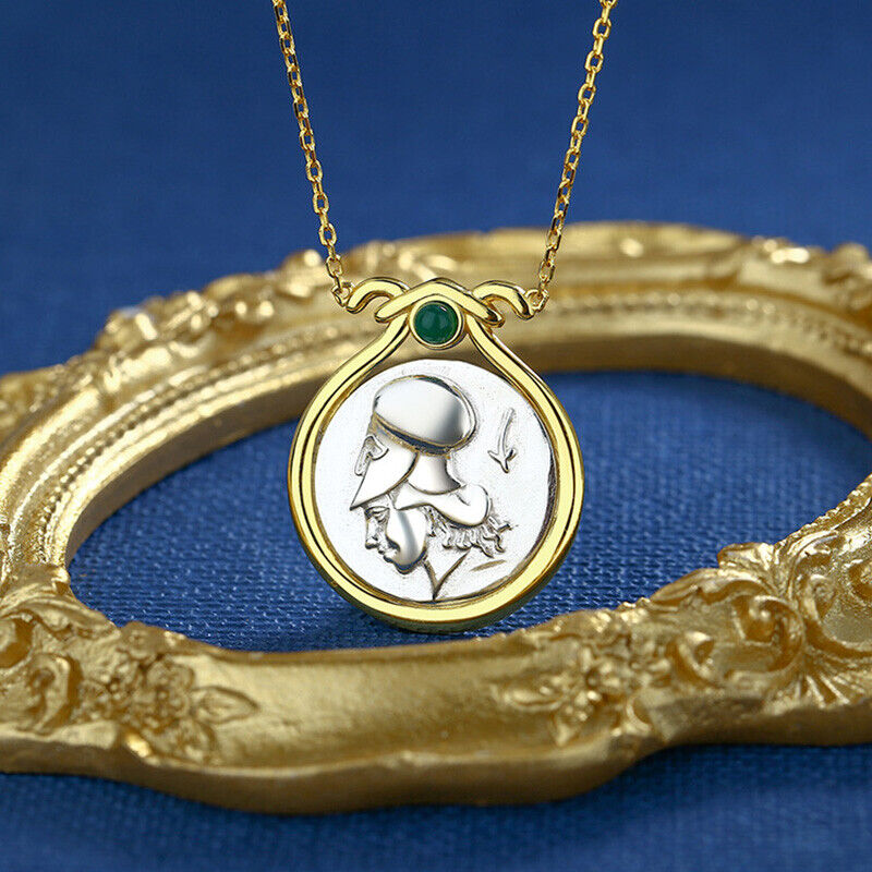 Athena Greek Coin Necklace