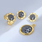 Hercules Greek Coin Earrings E1038