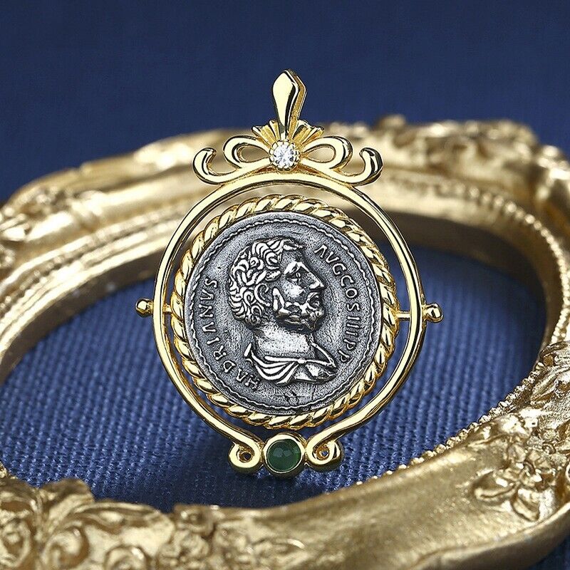 Hadrian Rotating Roman Coin Pendant N1027