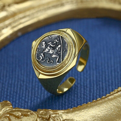 Hercules Greek Coin Replica Ring R1040