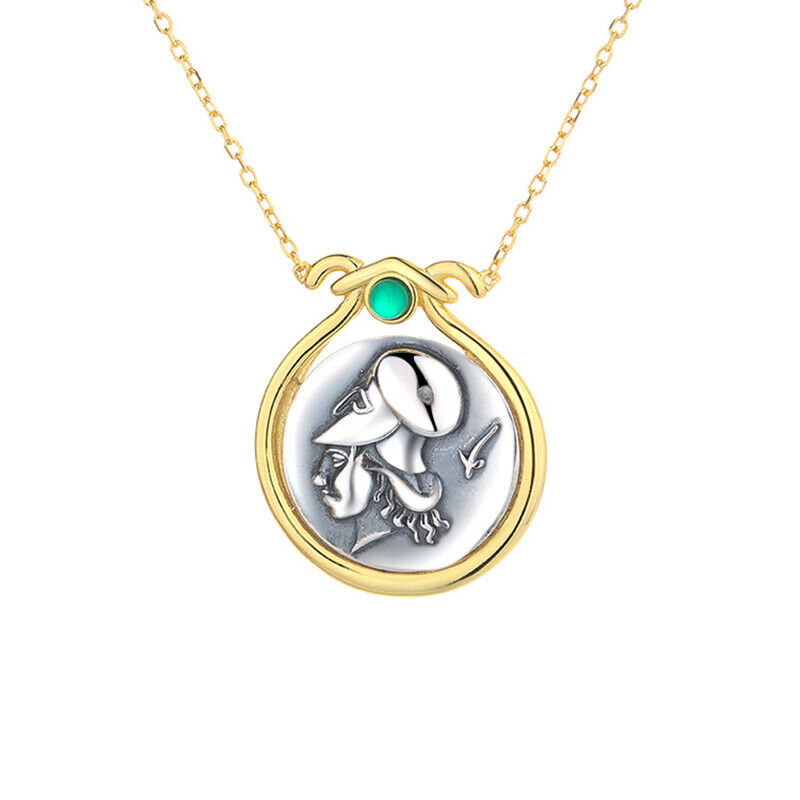 Athena Greek Coin Necklace