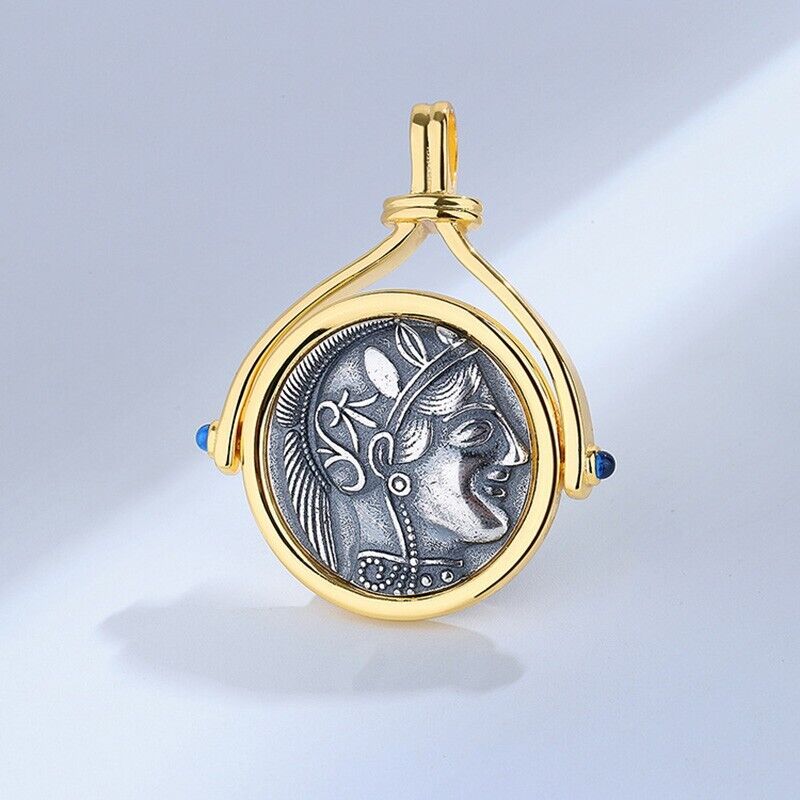 Athena Greek Coin Pendant N1006