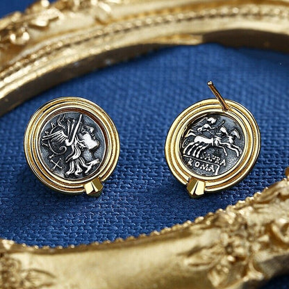 Roman Coin Replica Earrings E1006