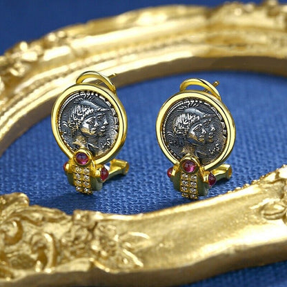 Roman Coin Replica Earrings E1008