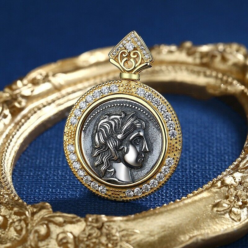 Apollo Roman Coin Halo Pendant N1019