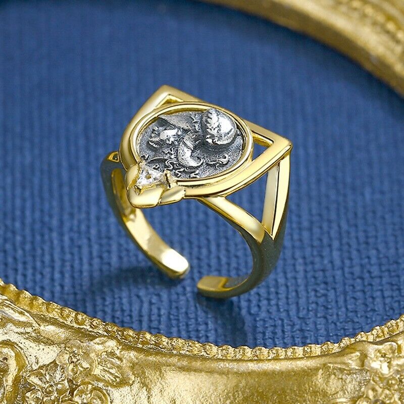 Athena Shield Greek Coin Ring R1054