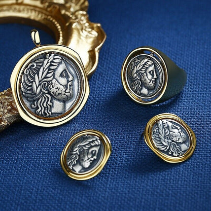 Zeus Greek Coin Ring R1005