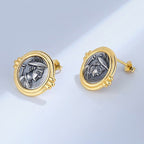 Hermes Greek Coin Earrings E1046