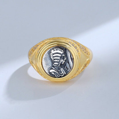Ancient Roman Coin CZ Ring R1046