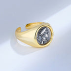 Greek Hermes Roman Coin Replica Ring R1033