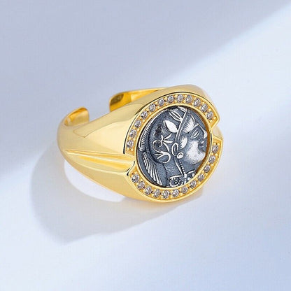 Bague halo Athena CZ R1074