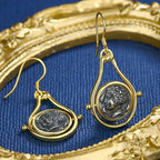 Arethusa Greek Coin Rotating Earrings E1051