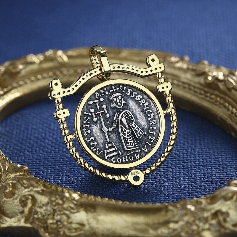 Justinian II Shield Agate Pendant N1013