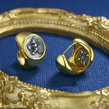 Miletus Lion Greek Coin Earrings E1062