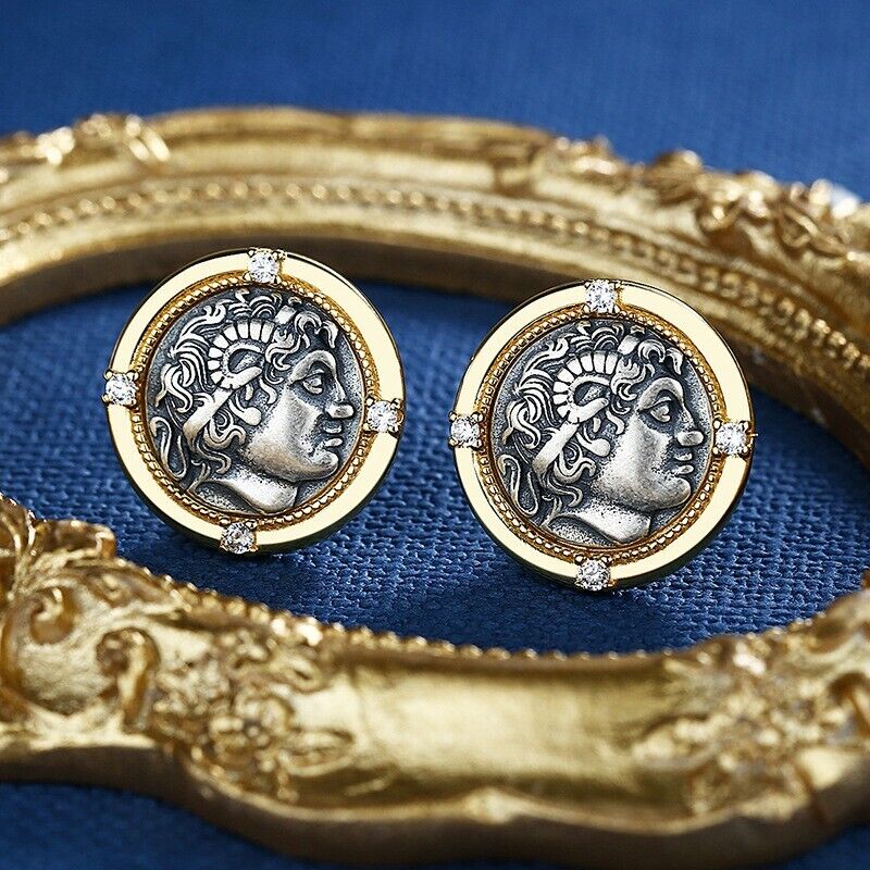 Alexander Macedonia Coin Earrings E1011