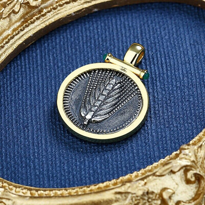 Wheat Ear Roman Coin Pendant N1021