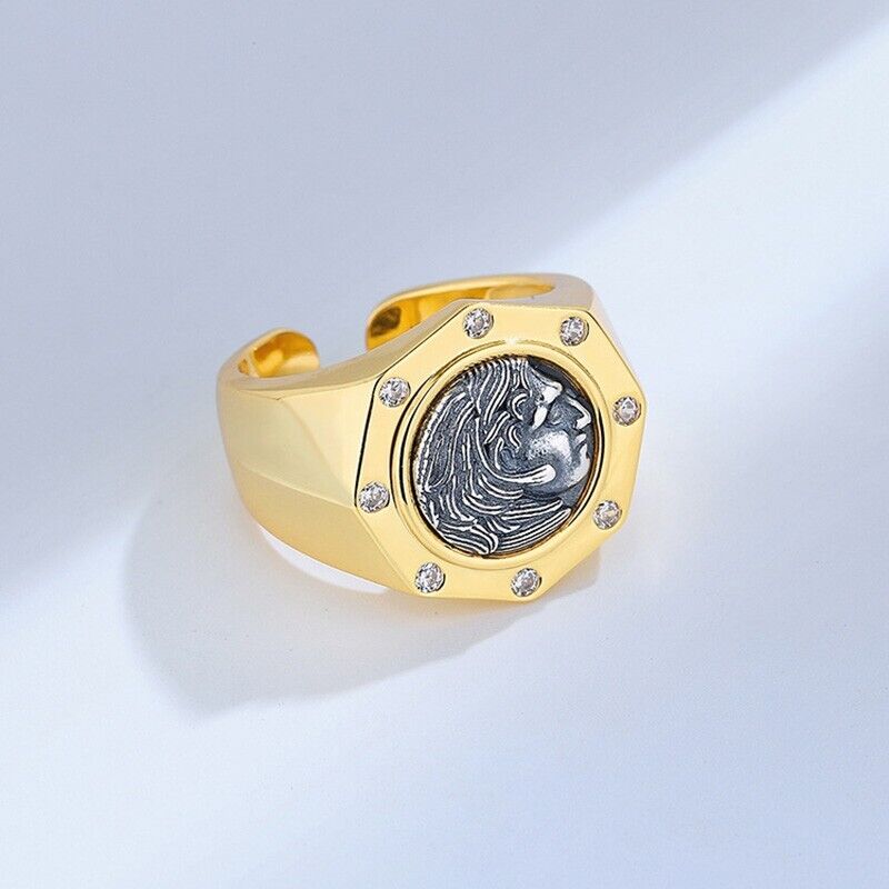 Hercules Greek Coin Ring R1038