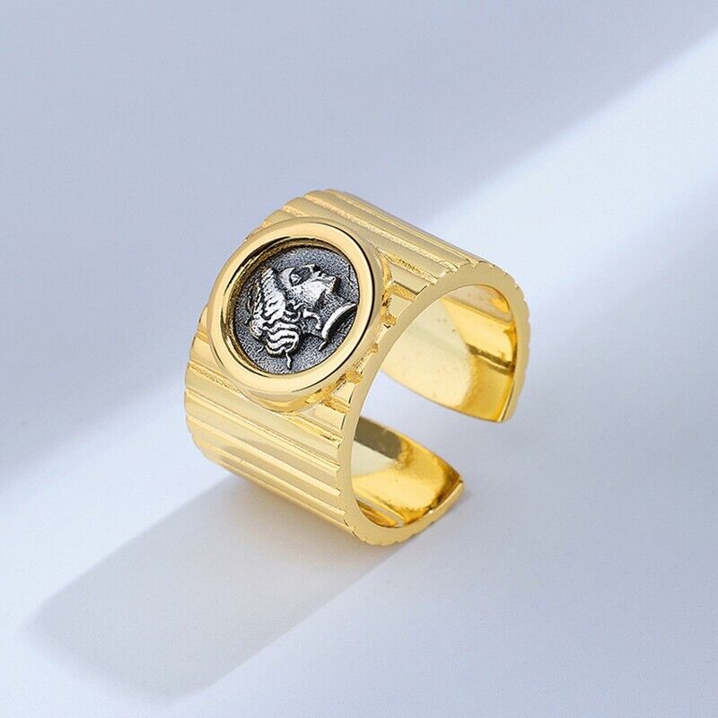 Hera Greek Coin Wide Ring R1007