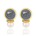 Roman Coin Caesar Earrings E1009