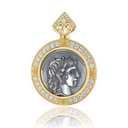 Apollo Roman Coin Halo Pendant N1019