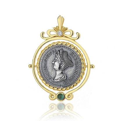 Sabina Flip Roman Coin Pendant N1015