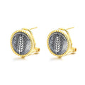 Wheat Ears Greek Coin Earrings E1030