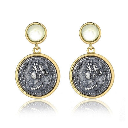 Boucles d'oreilles pièce de monnaie romaine Sabina E1026