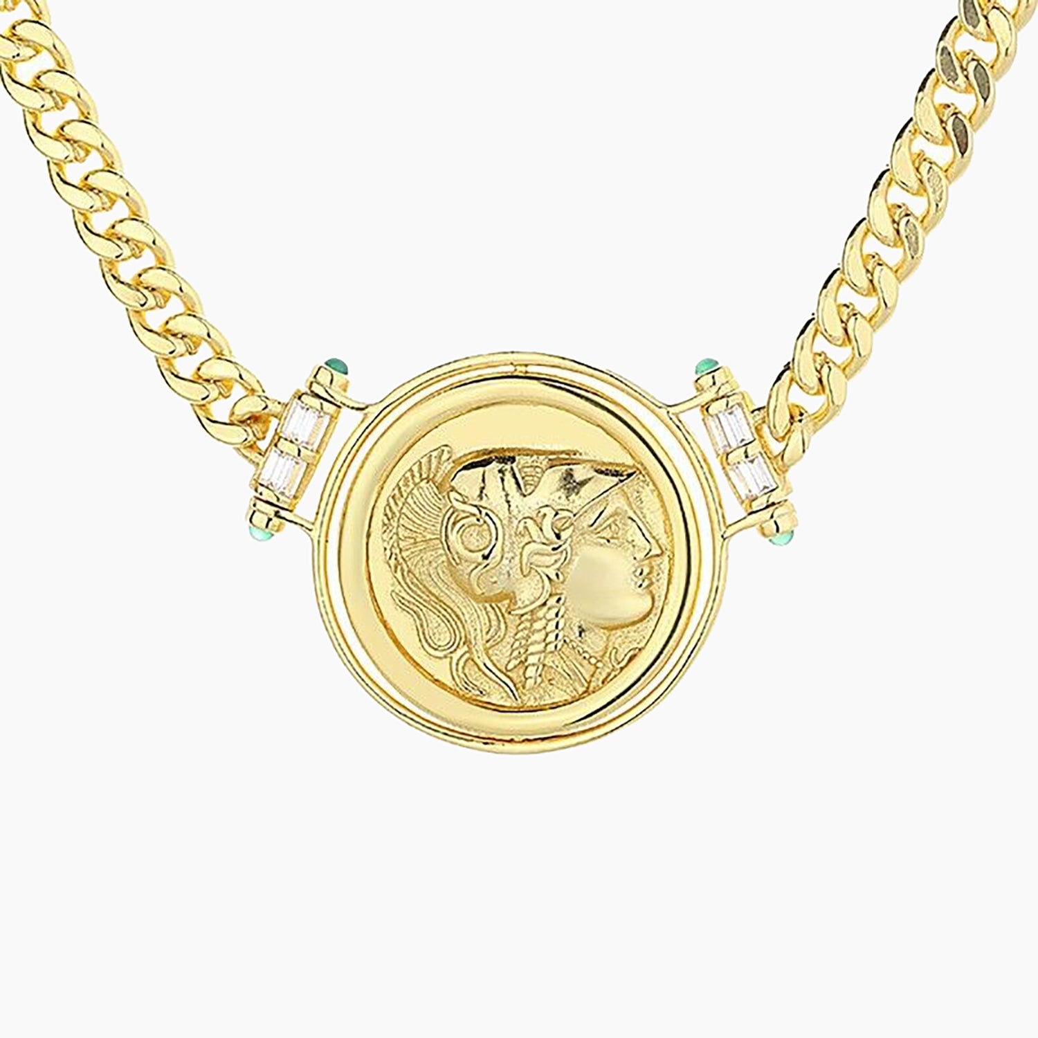 Athena Greek Coin Necklace