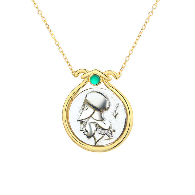 Athena Greek Coin Necklace