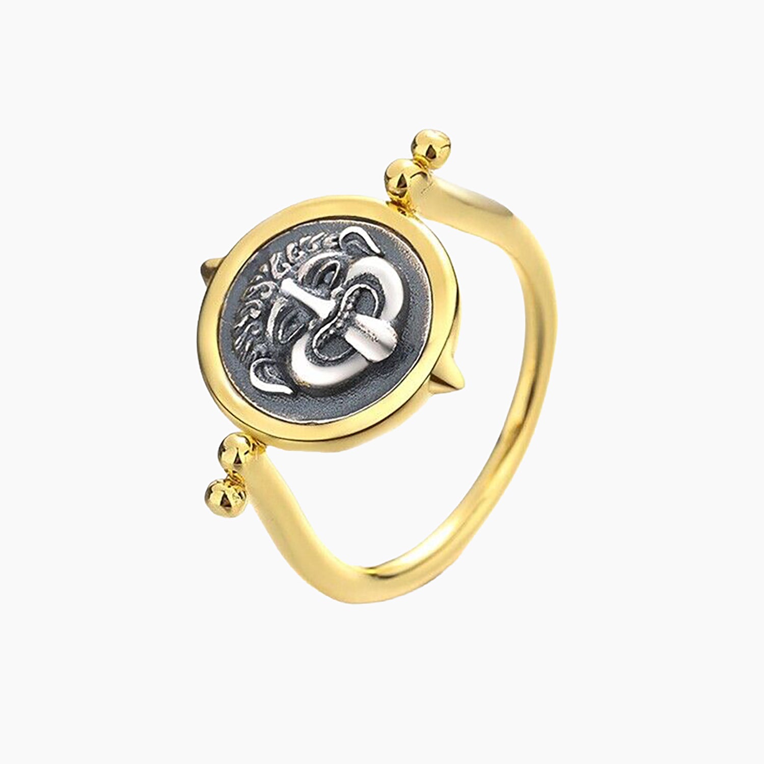 Medusa Rotating Coin Ring