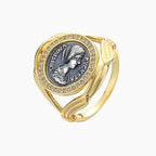 Halo Crispina Coin Ring