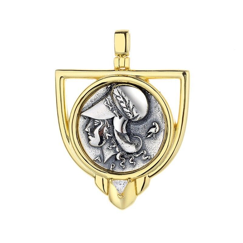 Athena greek clearance coin pendant