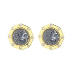 Hercules Greek Coin Earrings E1038