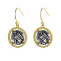 Hercules Greek Coin Earrings E1059