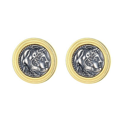 Alexander Macedonia Coin Earrings E1072