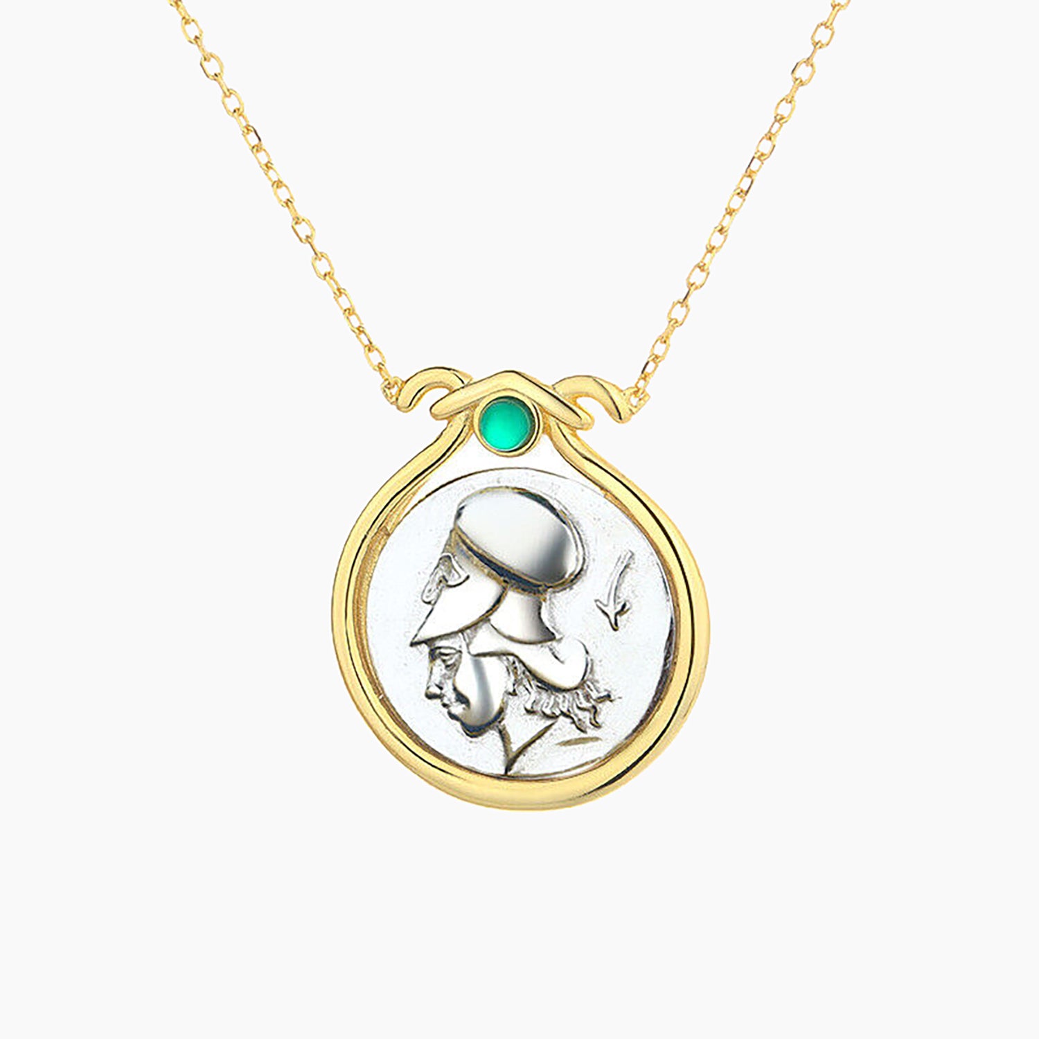 Athena Greek Coin Necklace