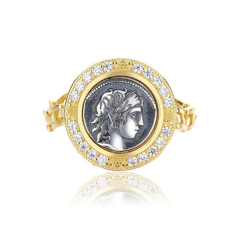 Apollo Roman Coin Replica Ring R1013