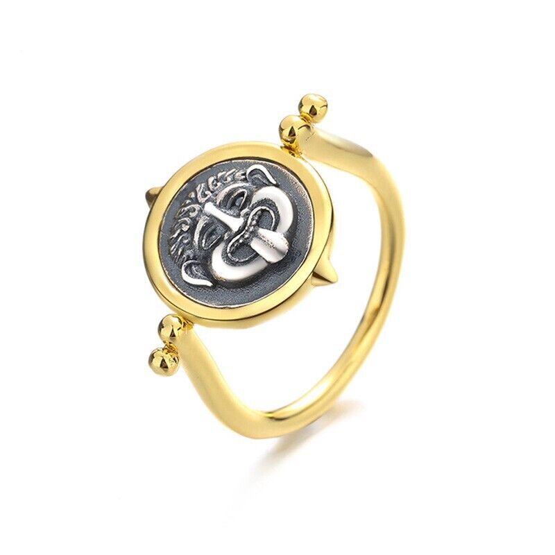 Medusa Rotating Coin Ring