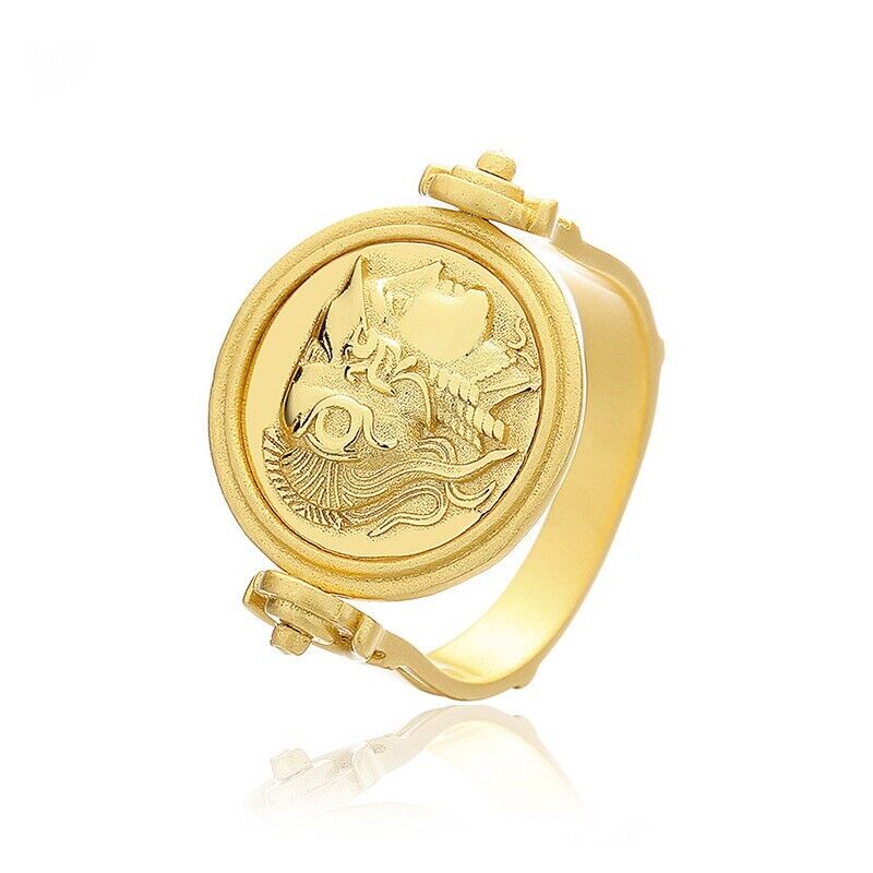 Flipping Athena Coin Ring