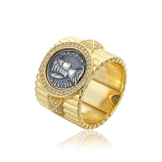 Julia Domna Roman Coin Wide Ring R1002