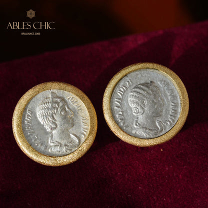 Byzantine Goddess Medallion Earrings