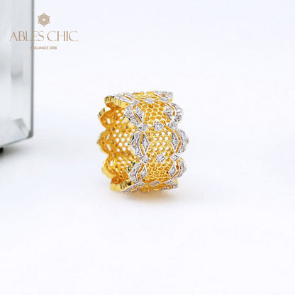 Airy Rose Petals Lace Ring 5447