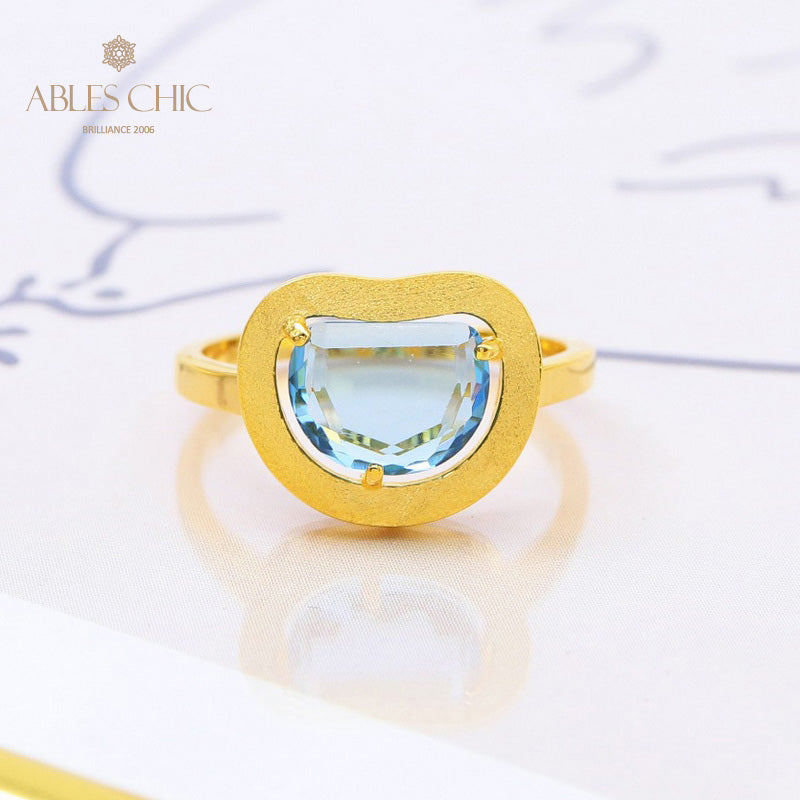 Brushed Apple Zircon Ring 5190