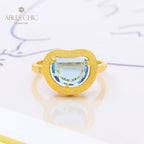 Brushed Apple Zircon Ring 5190