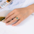 Brushed Apple Zircon Ring 5190