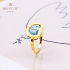 Brushed Apple Zircon Ring 5190