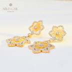 Paved Floral Eloquence Earrings 5907